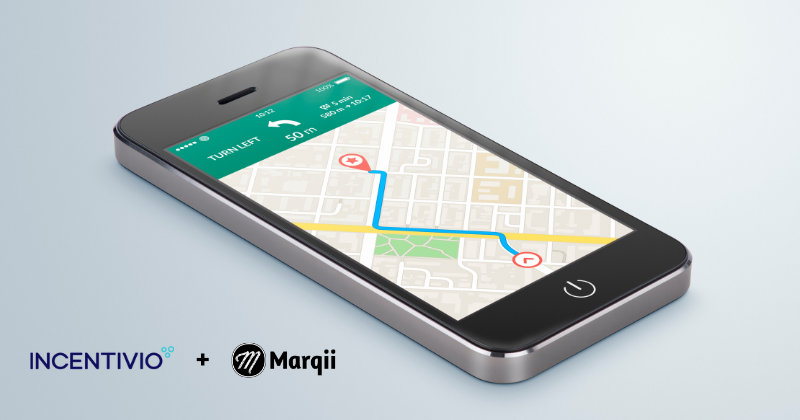 iphone with maps app open